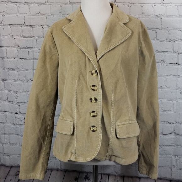 St. John's Bay tan Corduroy jacket - Picture 2 of 8